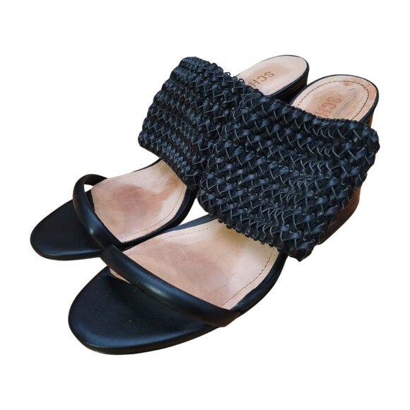 SCHUTZ Brazil Made 2 Straps Braided Sandal in Black Sz 7.5 B - Picture 3 of 10